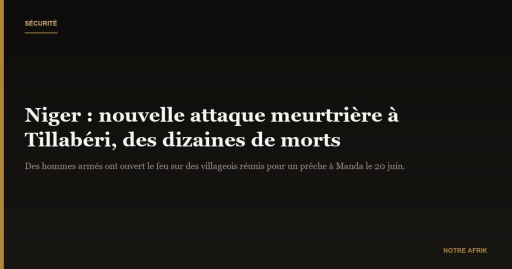 Niger : plusieurs villageois tués près des frontières burkinabè et malienne