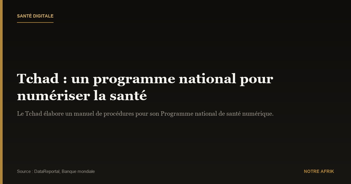 Tchad : vers un programme national de santé digitale