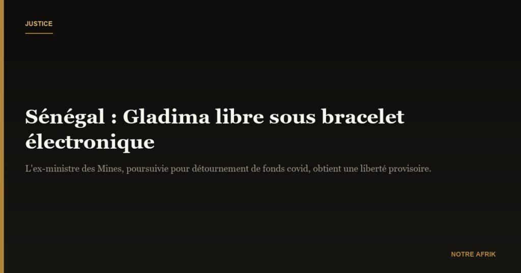 Sénégal : Aïssatou Sophie Gladima en liberté provisoire
