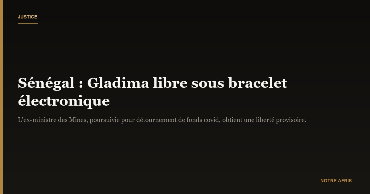 Sénégal : Aïssatou Sophie Gladima en liberté provisoire