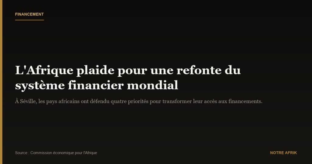 Système financier international : l’Afrique plaide pour une refonte totale à Séville