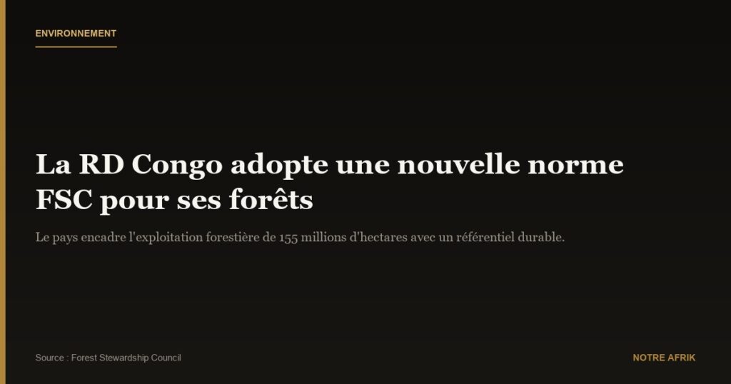 Gestion forestière : la RD Congo adopte une nouvelle norme FSC pour la durabilité