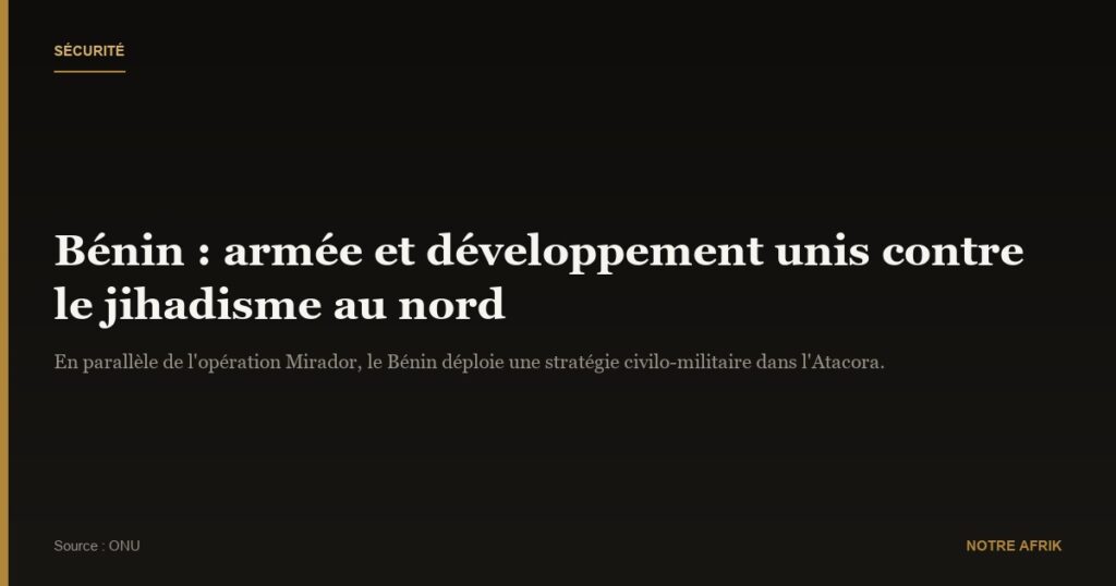 Bénin : l'État mise sur le développement pour contrer le jihadisme au nord  
