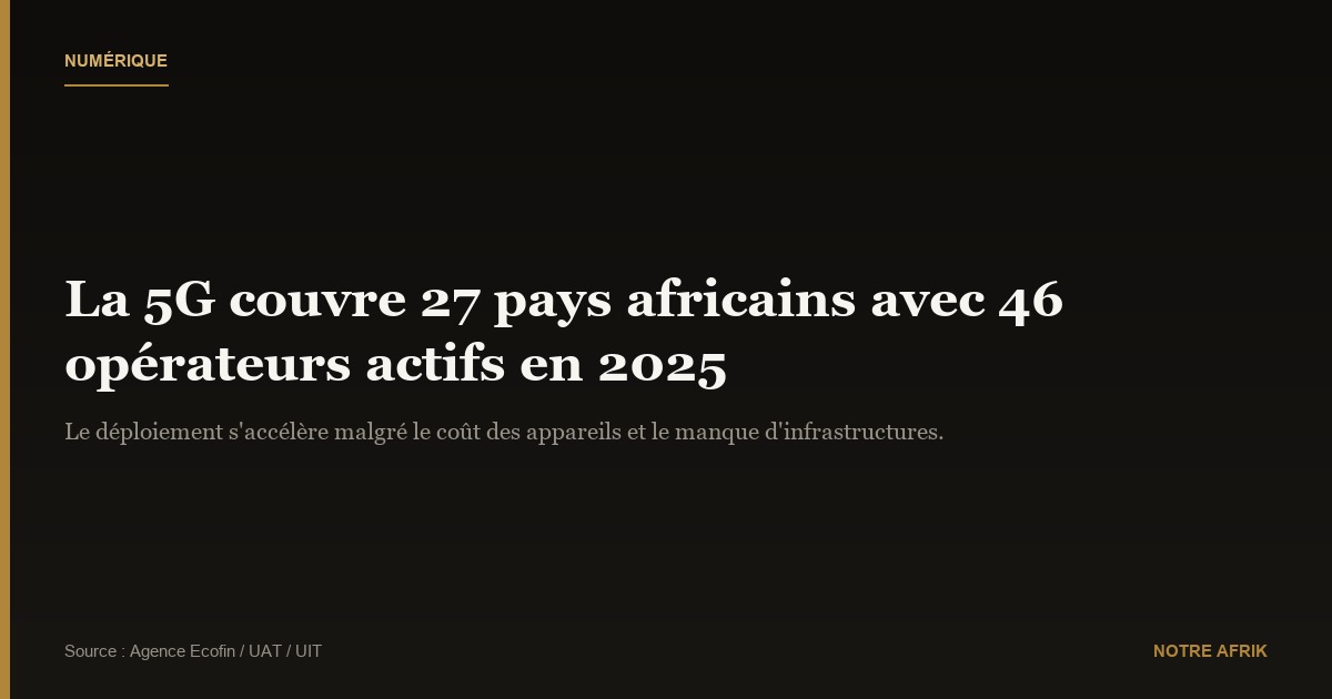Afrique : la 5G gagne du terrain avec 46 opérateurs dans 27 pays