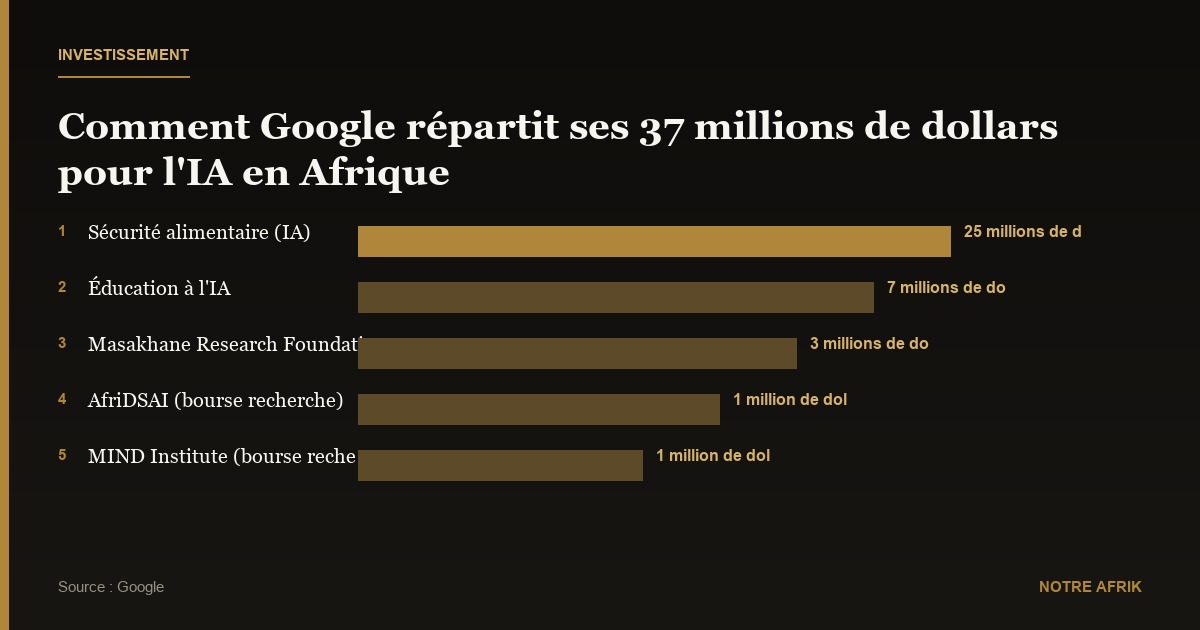 Afrique : Google investit 37 millions de dollars pour booster l’IA