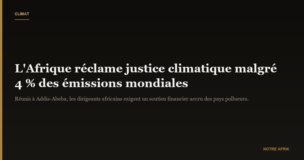 Changement climatique : l’Afrique réclame plus de moyens pour s’adapter