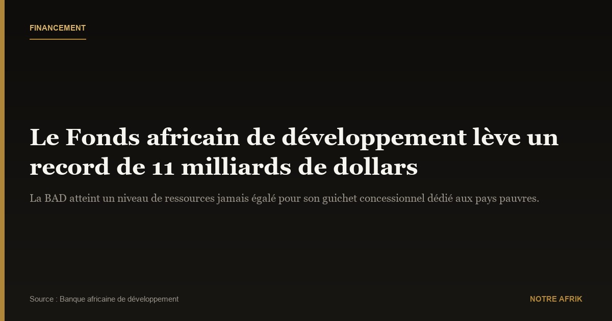Fonds africain de développement : quand l’Afrique reprend la main sur son avenir