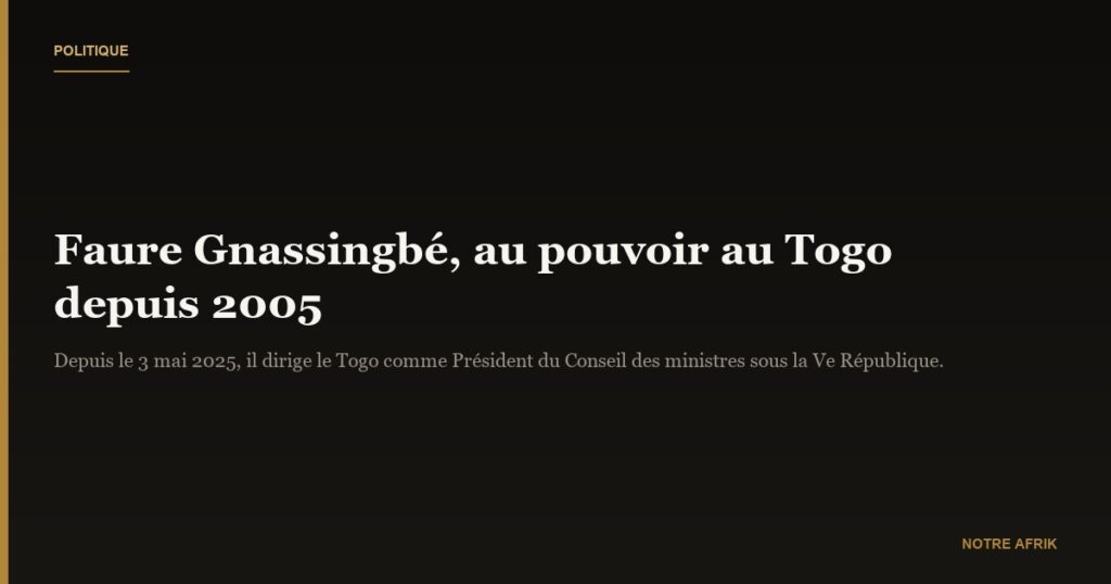 Faure Gnassingbé : biographie, âge et parcours