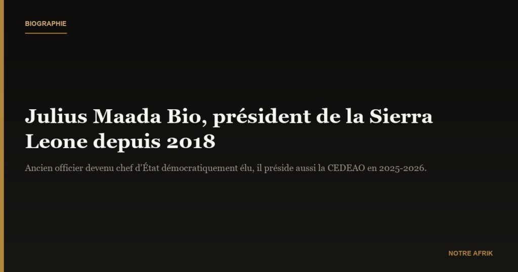 Julius Maada Bio : biographie, âge et parcours