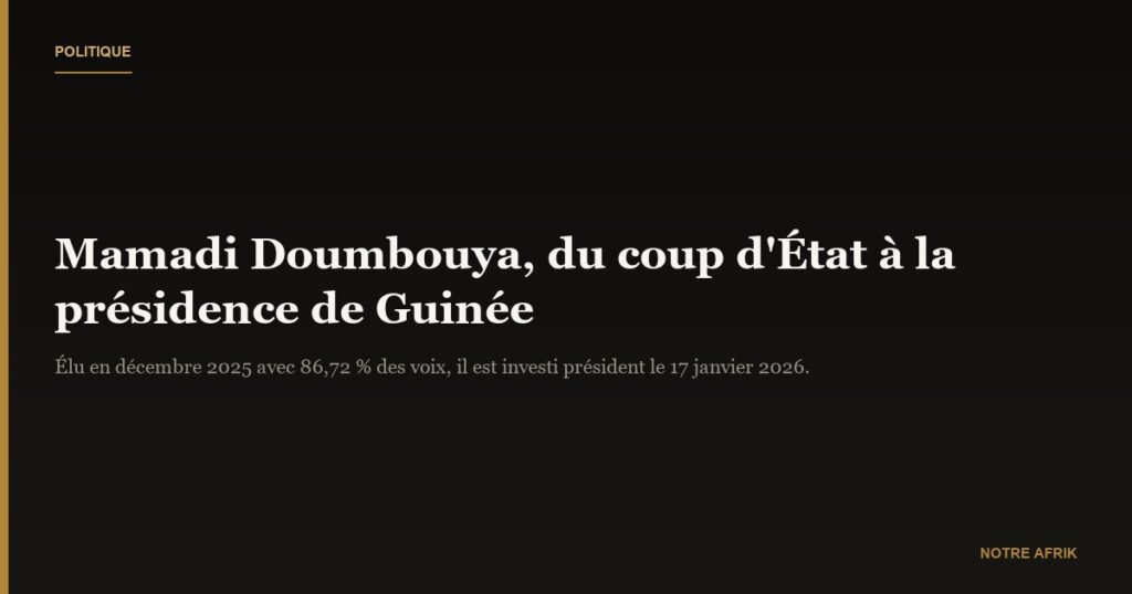 Mamadi Doumbouya : biographie, âge et parcours
