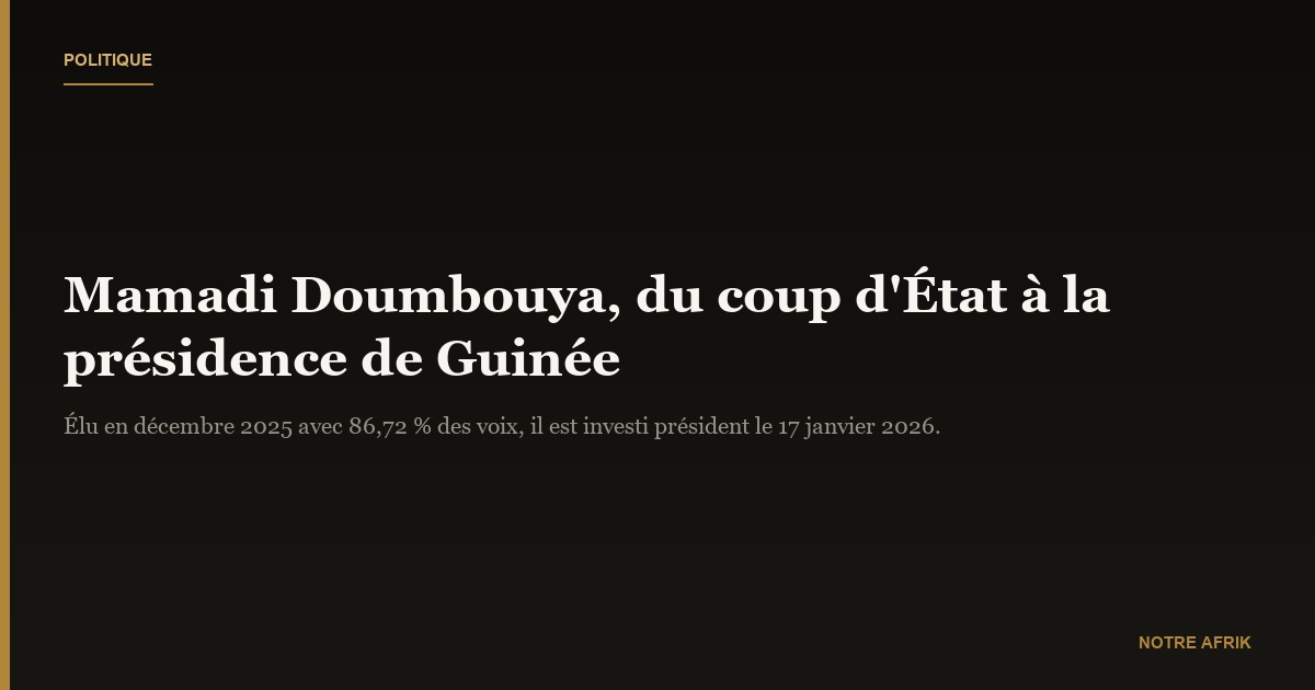 Mamadi Doumbouya : biographie, âge et parcours
