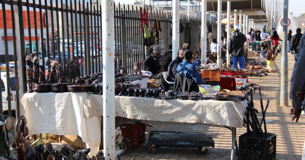 Marché informel à Johannesbourg, Afrique du Sud