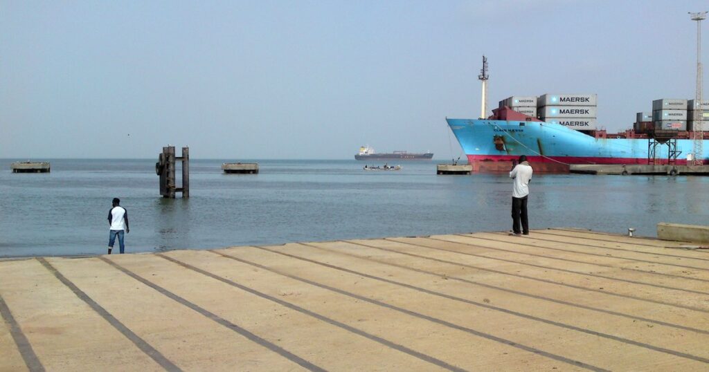 Le port de Banjul, en Gambie