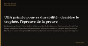 UBA primée pour sa durabilité : derrière le trophée, l'épreuve de la preuve