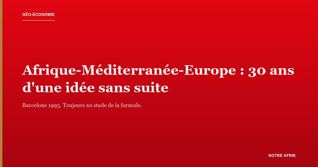 Port méditerranéen, illustrant le projet d'axe intégré entre l'Afrique, la Méditerranée et l'Europe