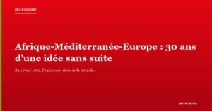 Port méditerranéen, illustrant le projet d'axe intégré entre l'Afrique, la Méditerranée et l'Europe
