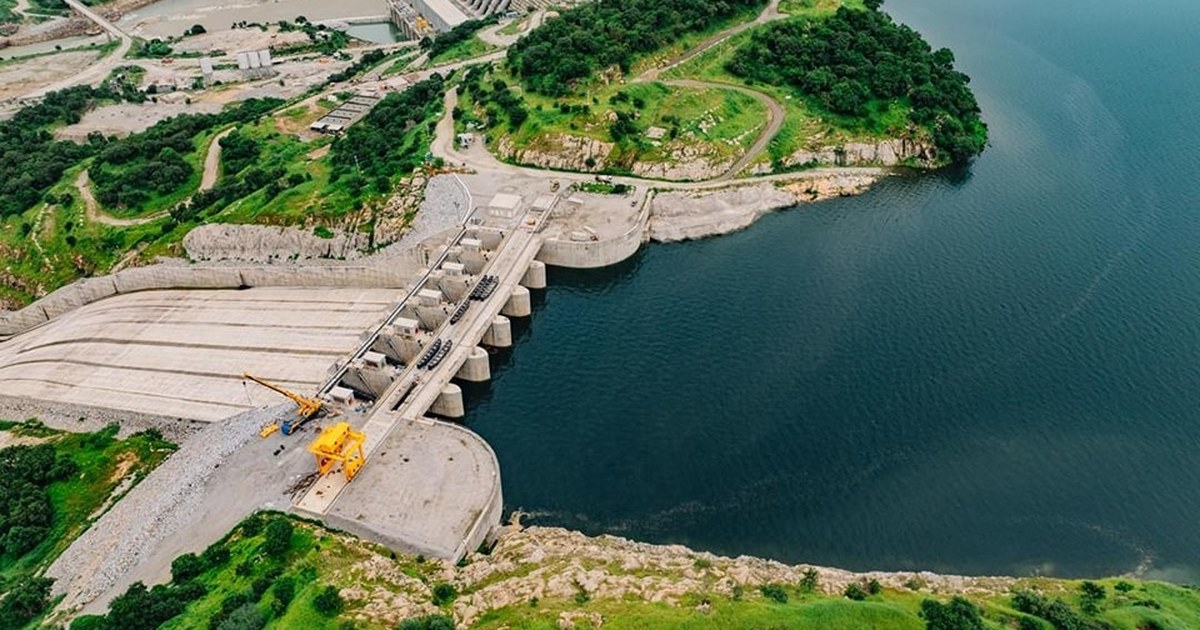 Le Grand barrage de la Renaissance sur le Nil bleu, en amont des trois nouveaux projets ethiopiens