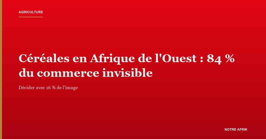 Céréales en Afrique de l'Ouest : le commerce transfrontalier hors des statistiques