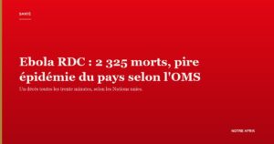 Centre de traitement Ebola : la RDC connaît l'épidémie la plus meurtrière de son histoire
