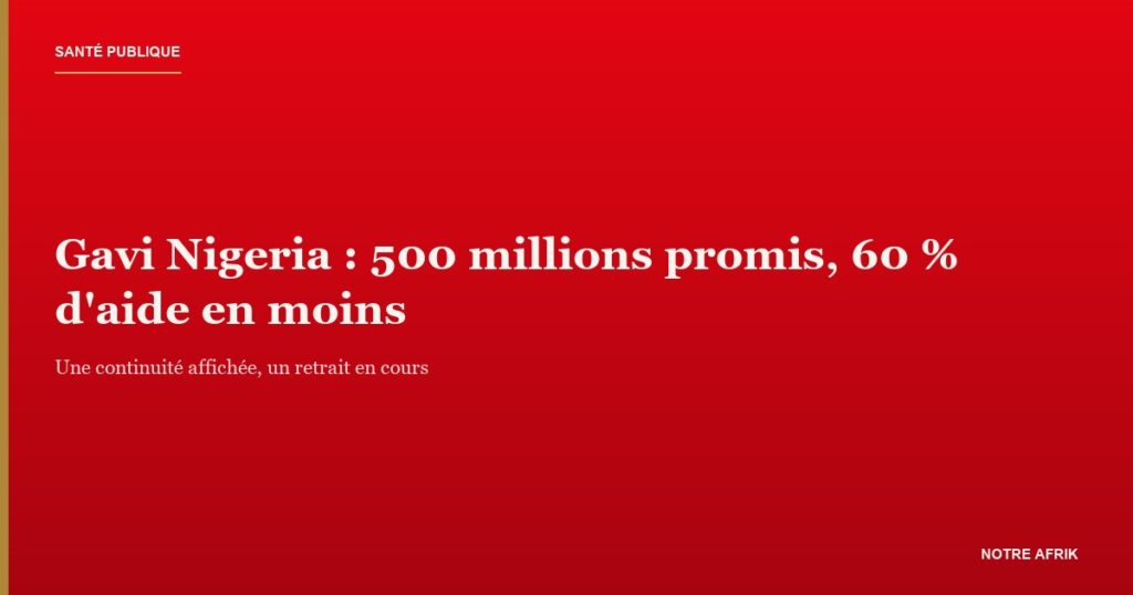 Gavi au Nigeria : la vaccination face au retrait progressif de l'aide