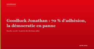 Goodluck Jonathan à la Democracy Dialogue 2026 de Bauchi sur l'état de la démocratie en Afrique