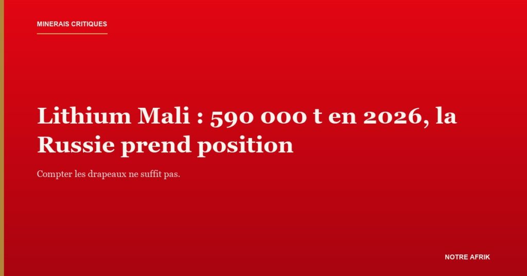 Concentré de spodumène, illustrant la production de lithium au Mali
