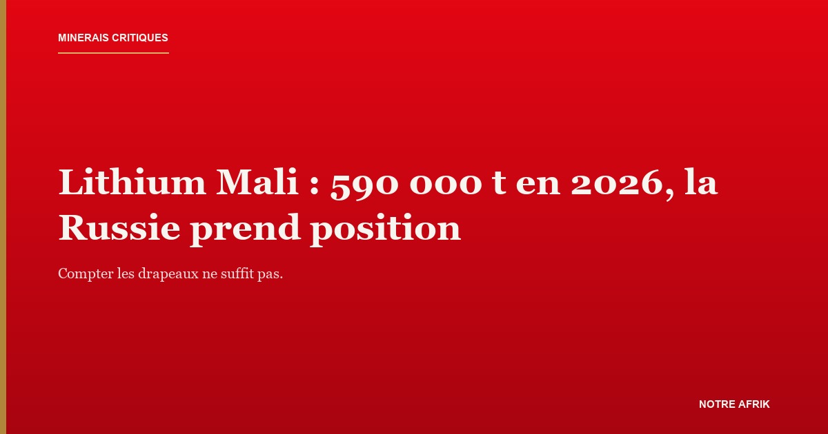 Concentré de spodumène, illustrant la production de lithium au Mali