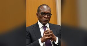 Patrice Talon, nouveau président du Sénat du Bénin, en costume sombre