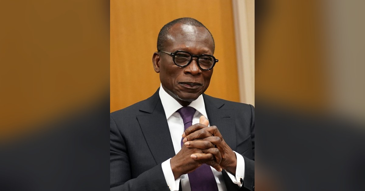 Patrice Talon, nouveau président du Sénat du Bénin, en costume sombre