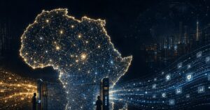 Reseaux de donnees et intelligence artificielle, illustrant la cooperation medias Senegal-Chine
