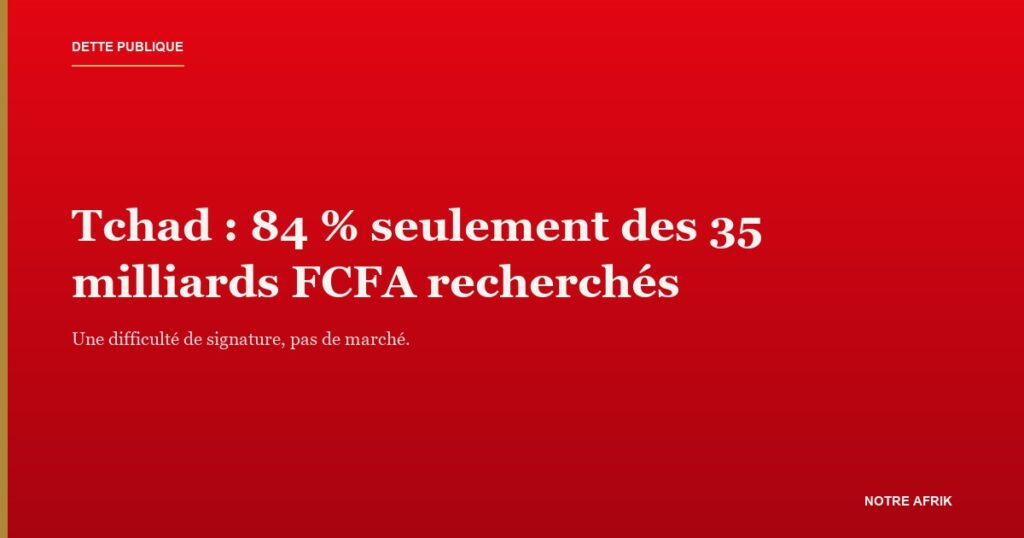 Billets de francs CFA, illustrant les adjudications du Tchad sur le marché de la CEMAC