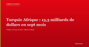 Porte-conteneurs à quai, illustrant les exportations de la Turquie vers l'Afrique