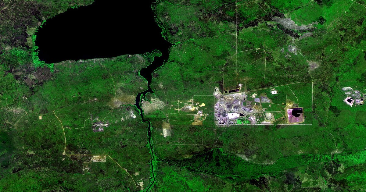 Cuivre RDC : vue satellite du site minier de Mutanda