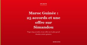 Commission mixte Maroc Guinée à Conakry, coopération bilatérale