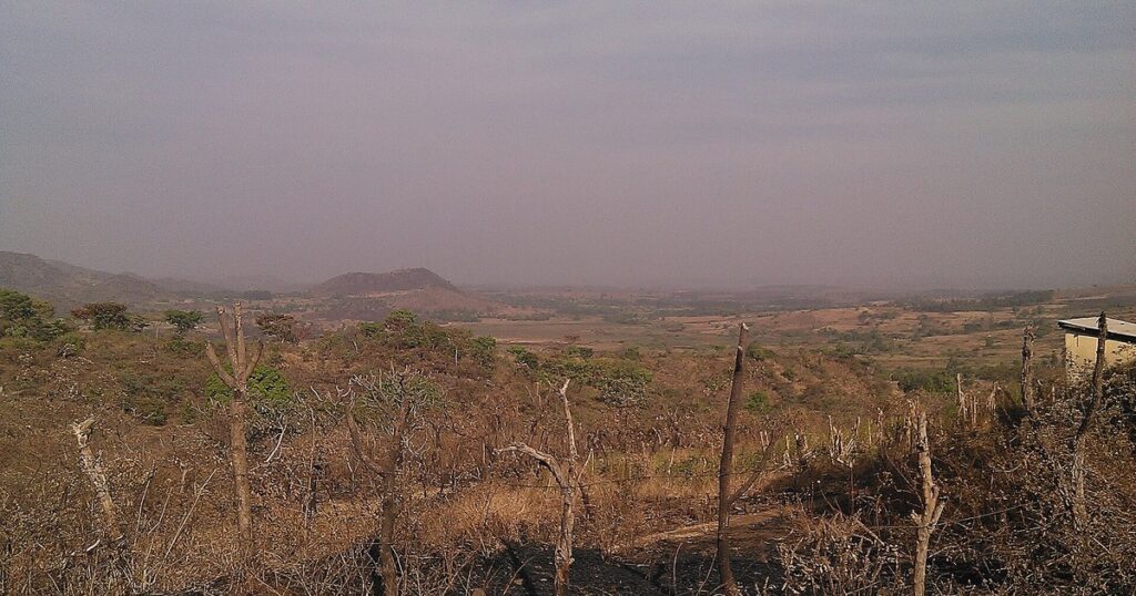 Paysage des environs de Ngaoundéré, point de départ de la route Ngaoundéré-Garoua au Cameroun