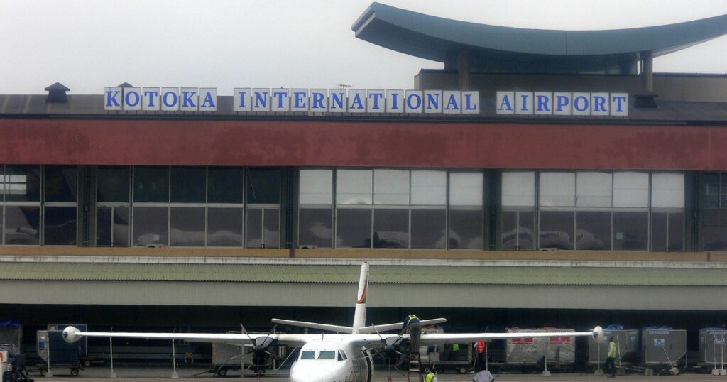 Tarmac de l'aéroport Kotoka d'Accra, au Ghana, où Boeing et l'État étudient un centre de maintenance