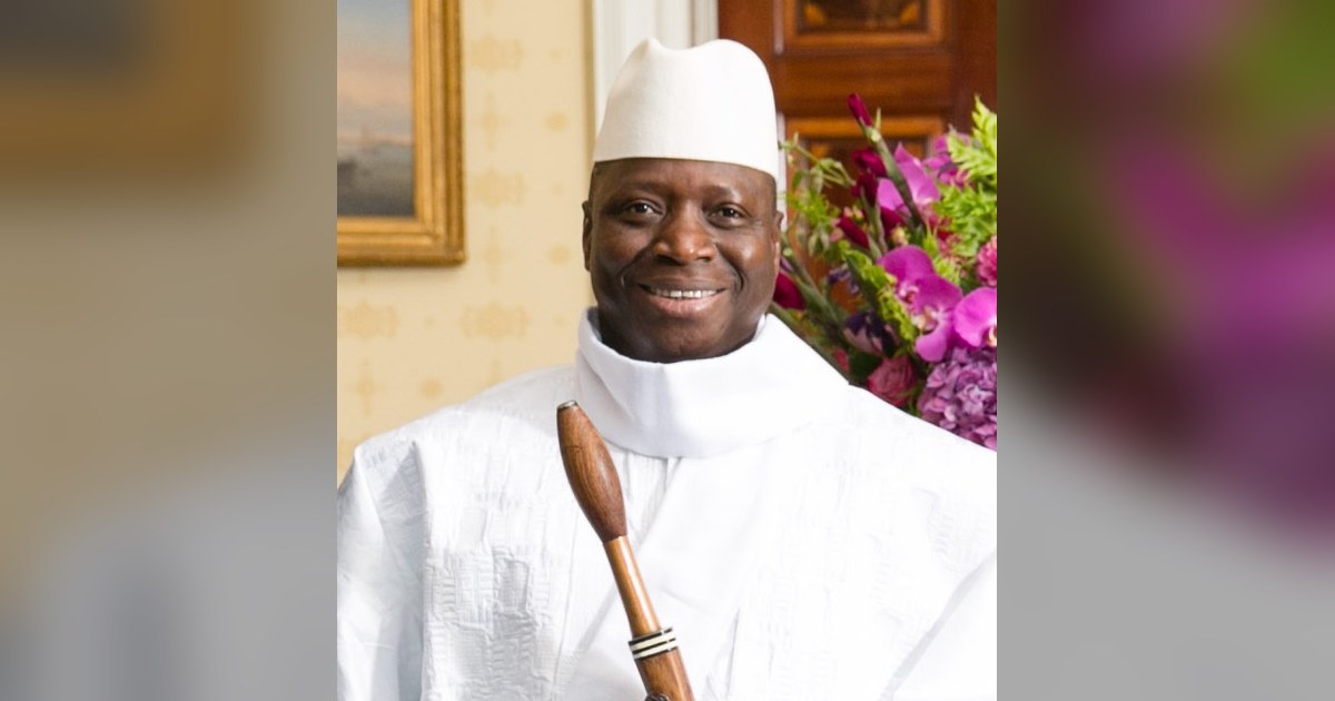 Portrait officiel de Yahya Jammeh, ancien président gambien dont les avoirs sont restitués