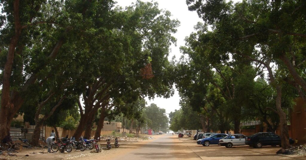 Une rue de Niamey, capitale du Niger où le général Mamane Sani Kiaou prend la tête des armées