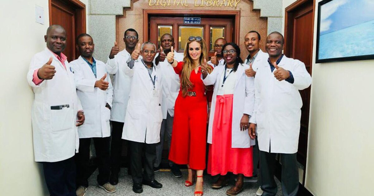 bourses médicales — Dr. Rasha Kelej et les Premières Dames d'Afrique et d'Asie célèbrent la ‘Journée Mondiale du Cœur’ e