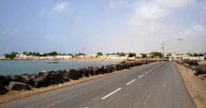 Front de mer d'Obock, ville proche du naufrage à Djibouti des 8 et 9 octobre 2026