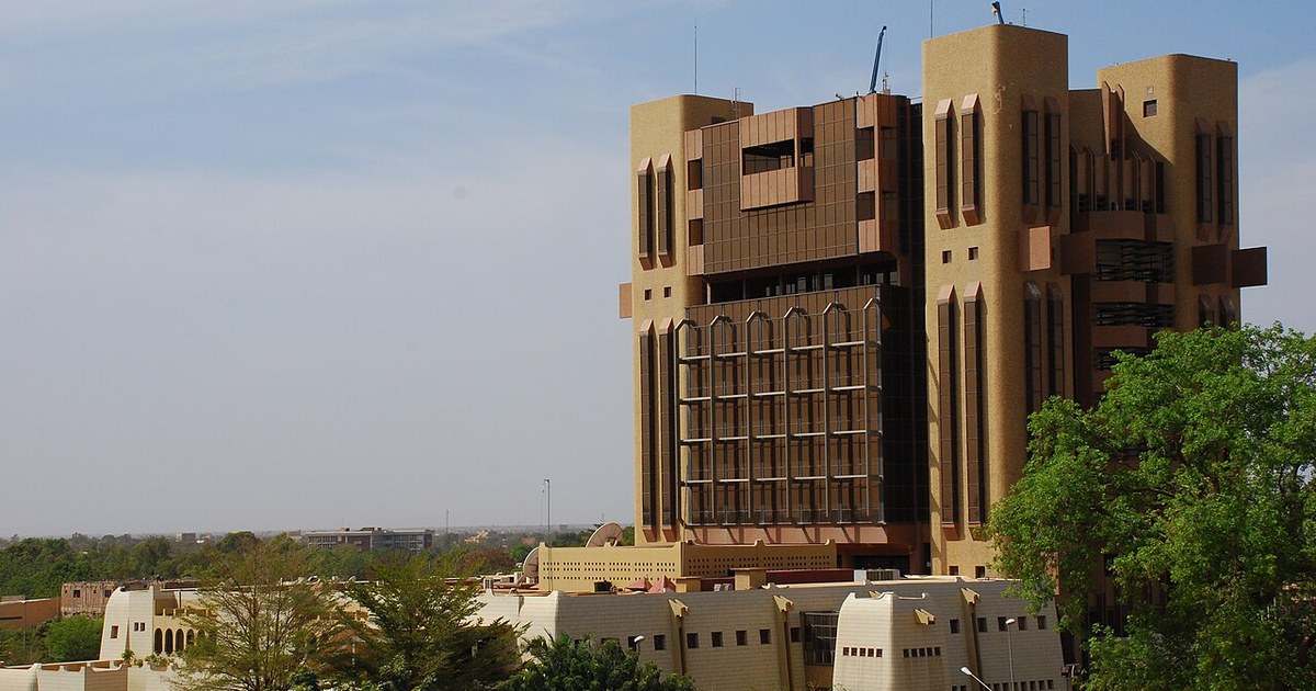 Siège de la BCEAO à Ouagadougou, capitale du Burkina Faso qui a levé 40 milliards FCFA sur le marché régional