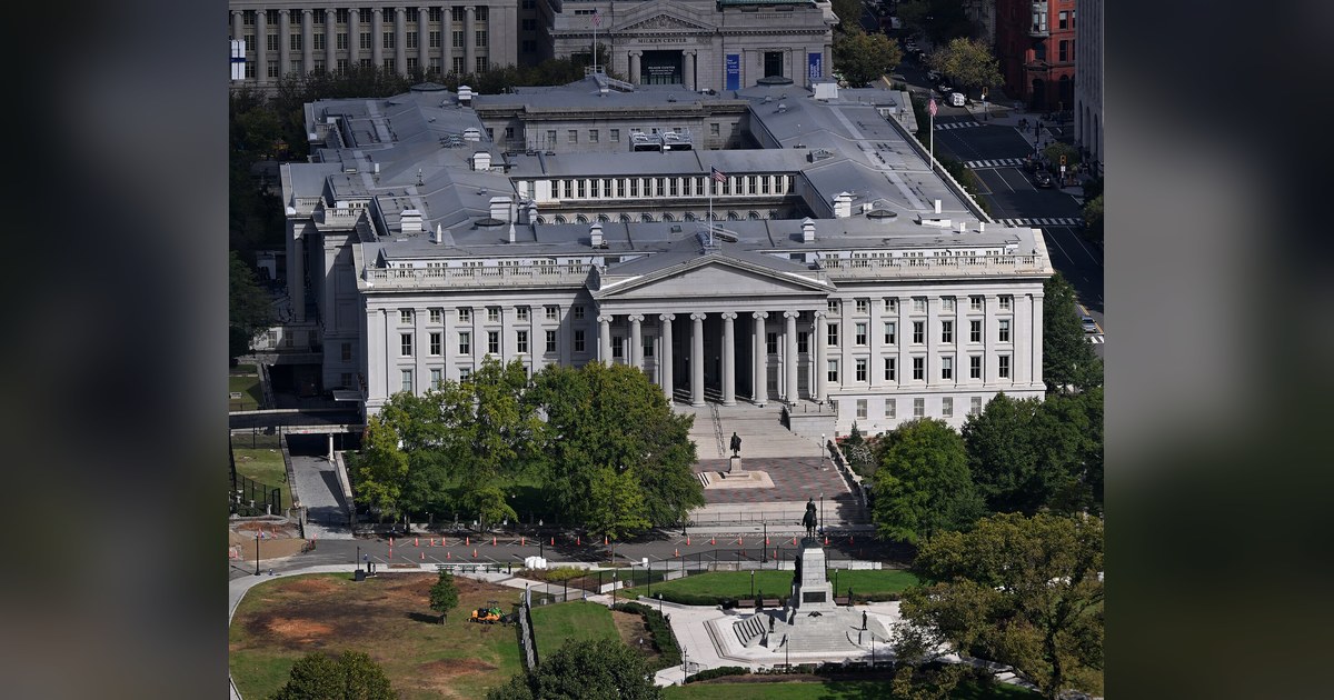 Siège du Trésor américain à Washington, acteur du dossier de la dette du Sénégal