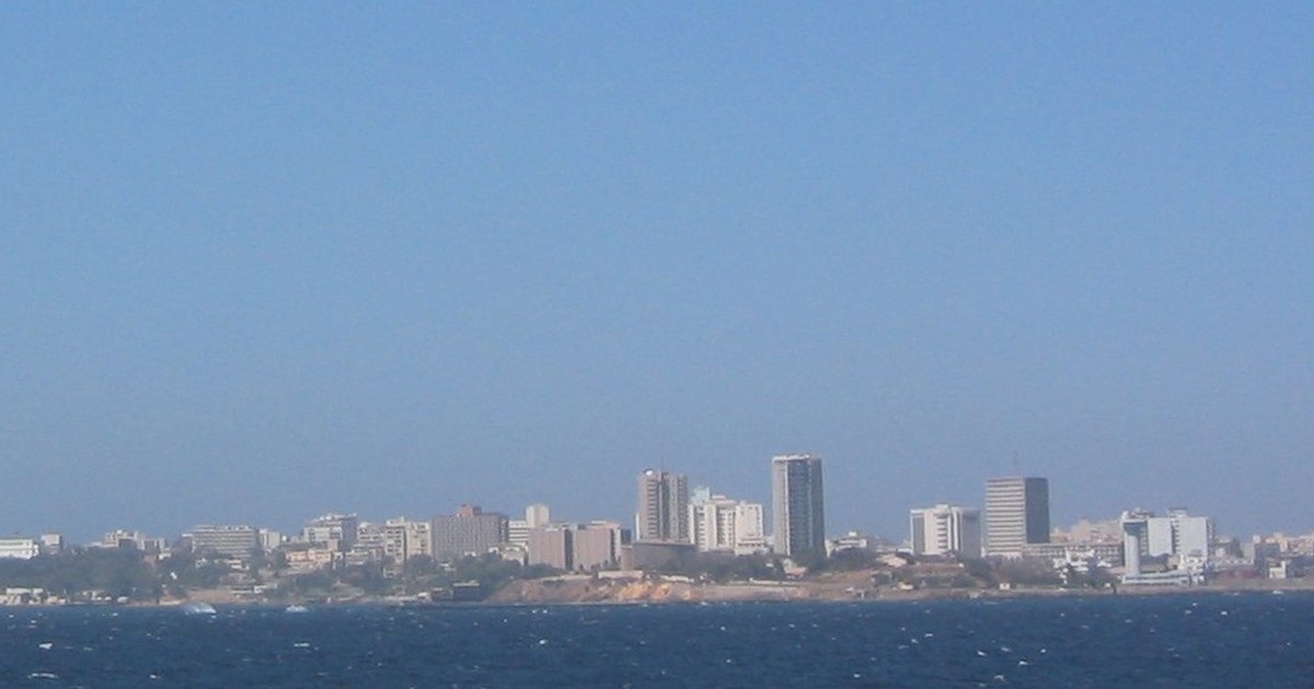 Eurobonds Sénégal : le quartier des affaires du Plateau à Dakar vu depuis l'île de Gorée