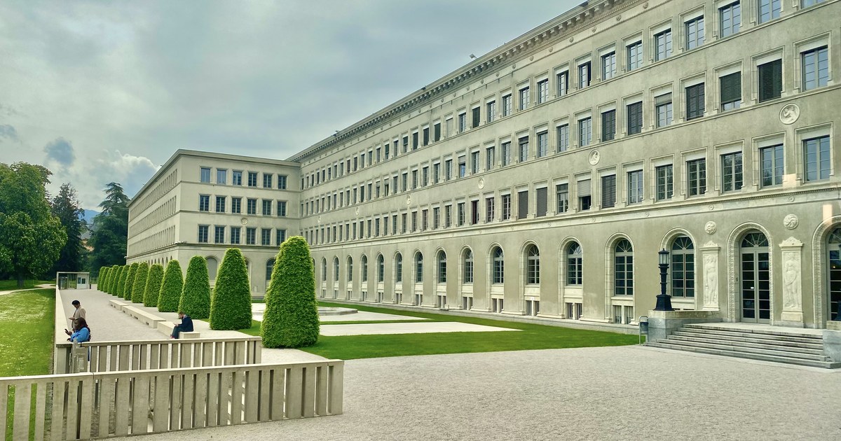 Centre William-Rappard, siège de l'OMC à Genève, où Alassane Ouattara a défendu la transformation du cacao ivoirien le 29 octobre 2026