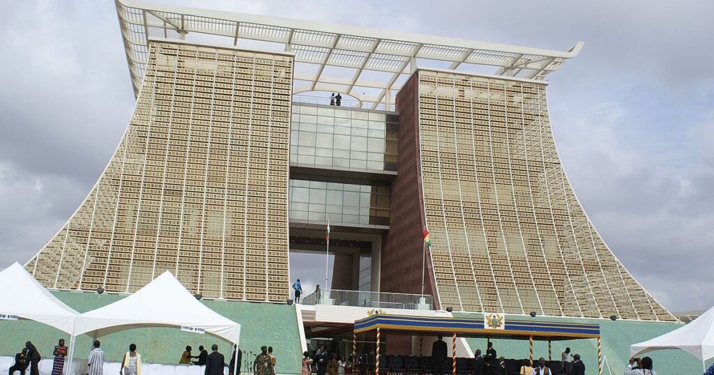 Jubilee House, siège de la présidence du Ghana à Accra, bâti avec l'aide de l'Inde, alors que le Ghana vise les BRICS