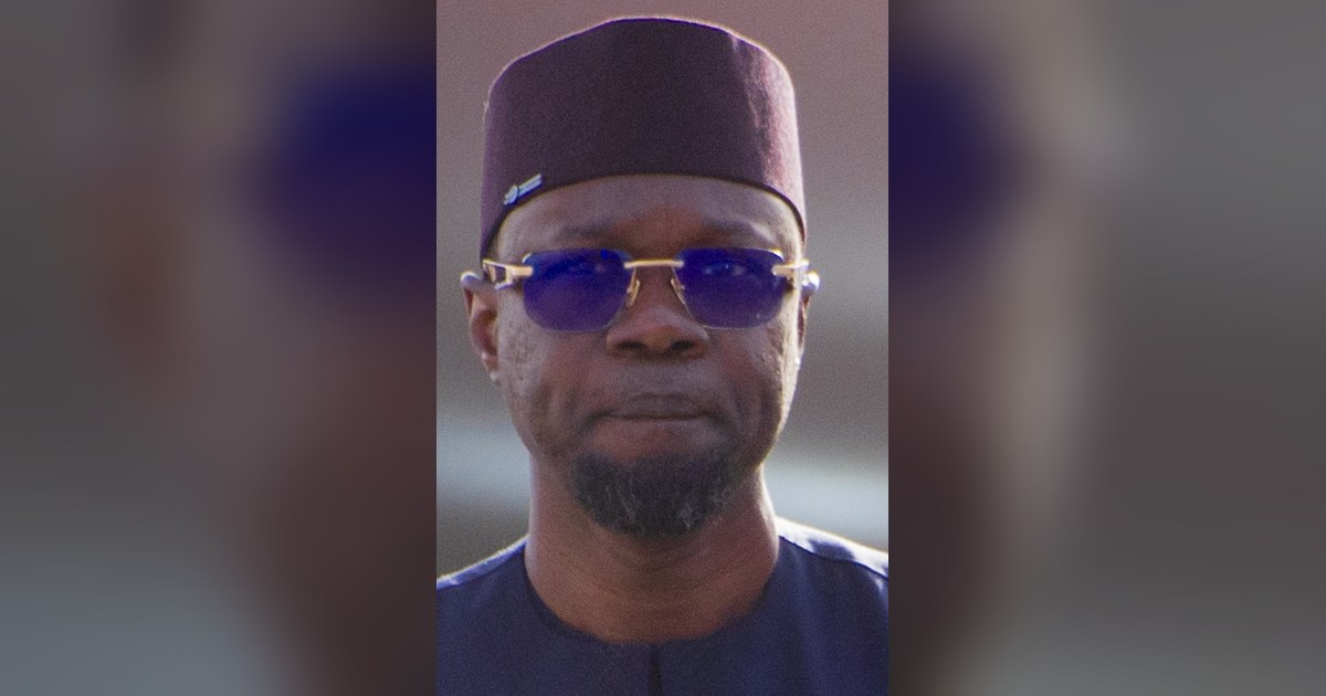Portrait d'Ousmane Sonko photographié à Dakar en avril 2026