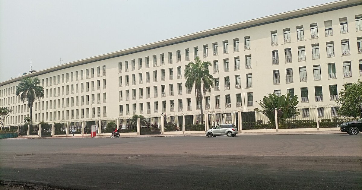 Siège de la Banque centrale du Congo à Kinshasa, qui publie le suivi des recettes de la RDC