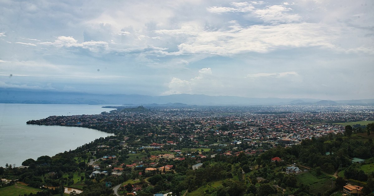 Goma, où Joseph Kabila a pris la tête du FRN, vue depuis les collines de Rubavu au bord du lac Kivu